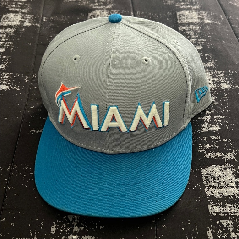 Miami Marlins Gray and Blue Cap